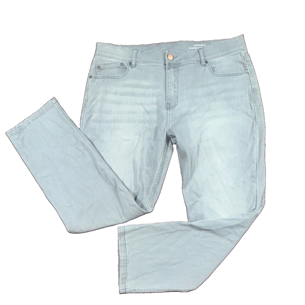 Mugsy Jeans Mens 38x30 Johnnys Gray Straight Leg Stretch Denim Casual